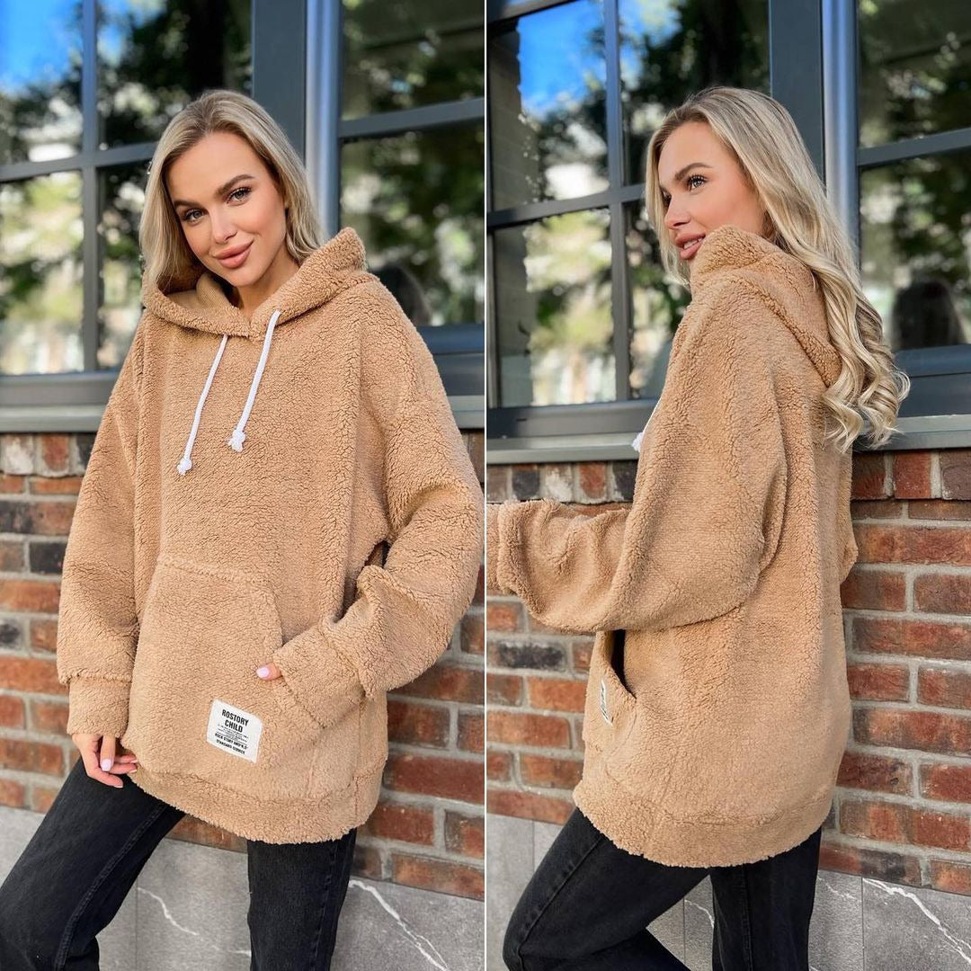 Fuzzy Flannel Oversized Pullover