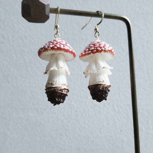 Clay Mario Mushroom Earrings