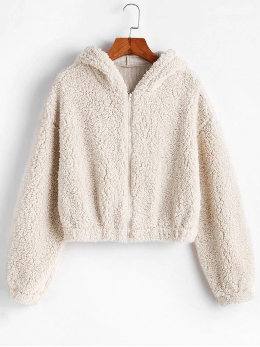 Crop Top Fuzzy Sweater