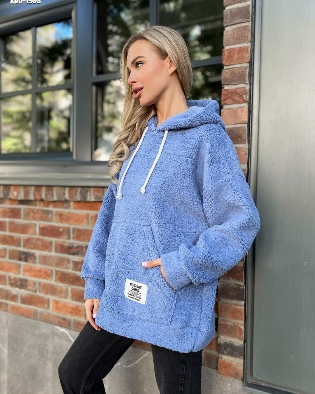 Fuzzy Flannel Oversized Pullover
