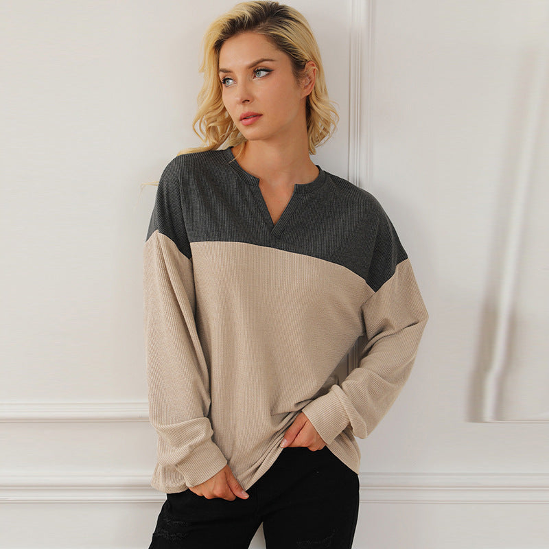 Long Sleeve V-Neck Pullover Sweater