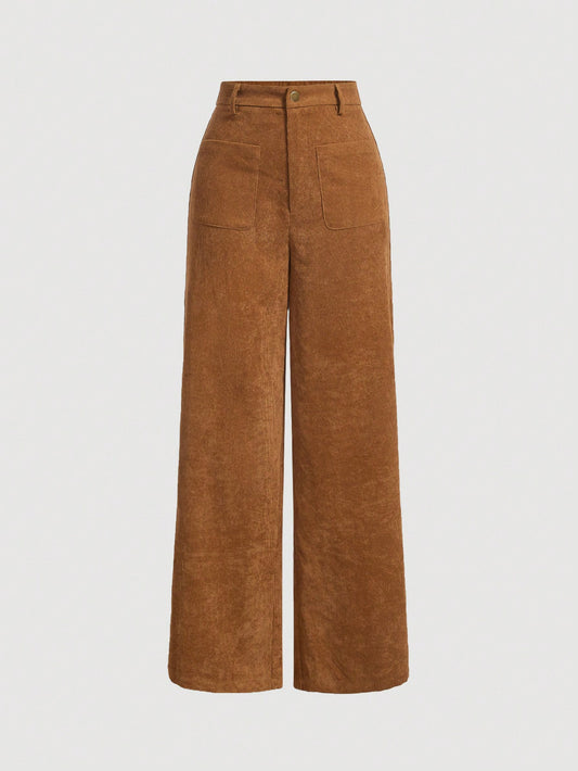 High Waist Vintage Corduroy Pants