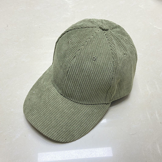Corduroy Striped Duck Tongue Hat