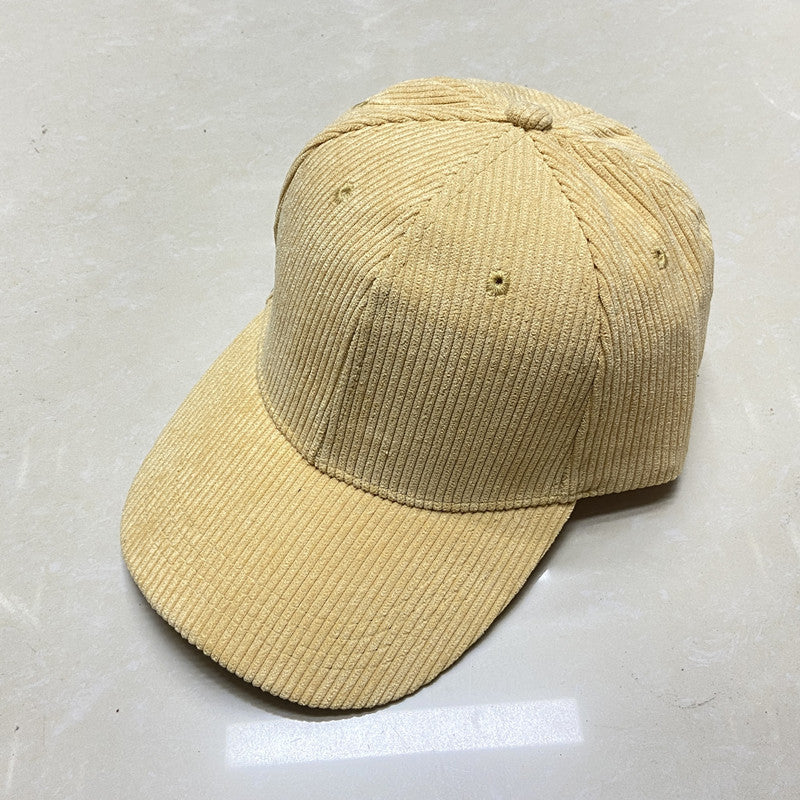 Corduroy Striped Duck Tongue Hat