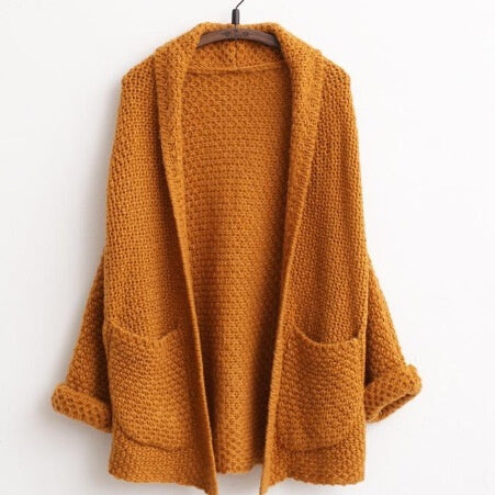 Retro Mid Length Cardigan Sweater